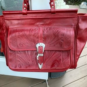 faux leather overbite bag